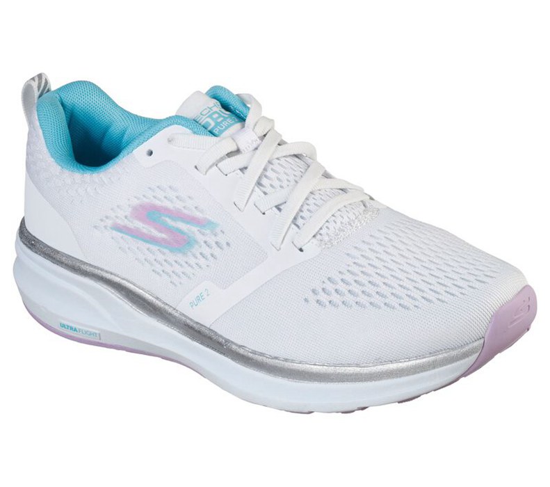 Skechers Gorun Pure 2 - Womens Running Shoes White/Multicolor [AU-NA0875]